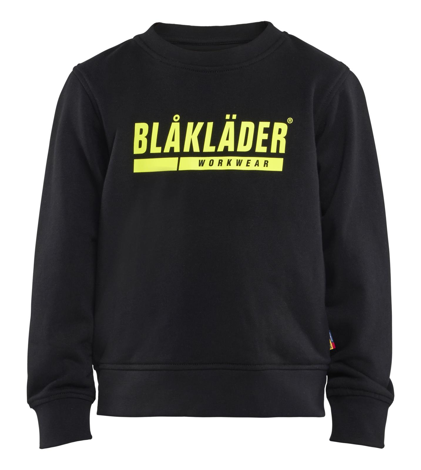 Blaklader Kinderkleding Kids Sweatshirt 52051158 zwart-fluo geel(9933)