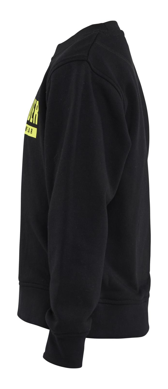 Blaklader Kinderkleding Kids Sweatshirt 52051158 zwart-fluo geel(9933)