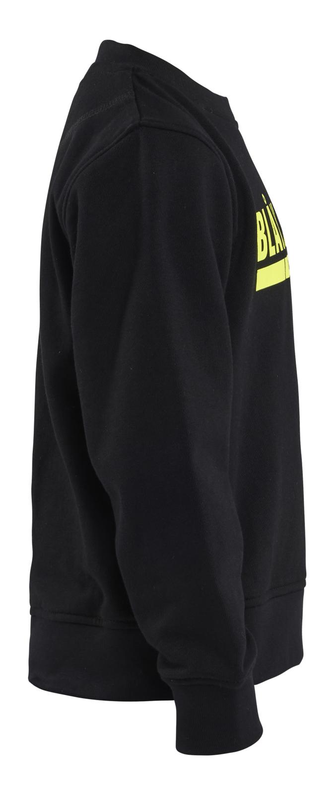 Blaklader Kinderkleding Kids Sweatshirt 52051158 zwart-fluo geel(9933)