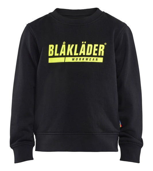 Blaklader Kinderkleding Kids Sweatshirt 52051158 zwart-fluo geel(9933)