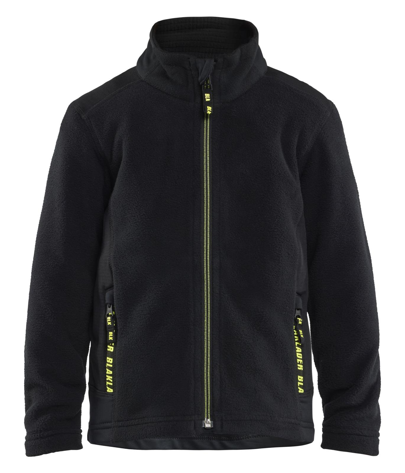 Blaklader Kinderkleding Kids jassen 52061010 Microfleece zwart-fluo geel(9933)