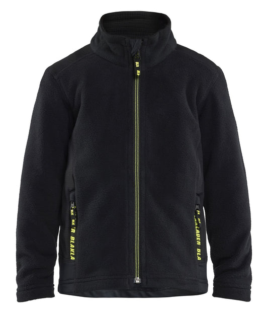 Blaklader Kinderkleding Kids jassen 52061010 Microfleece zwart-fluo geel(9933)