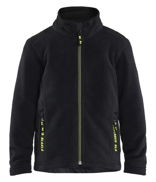 Blaklader Kinderkleding Kids jassen 52061010 Microfleece zwart-fluo geel(9933)