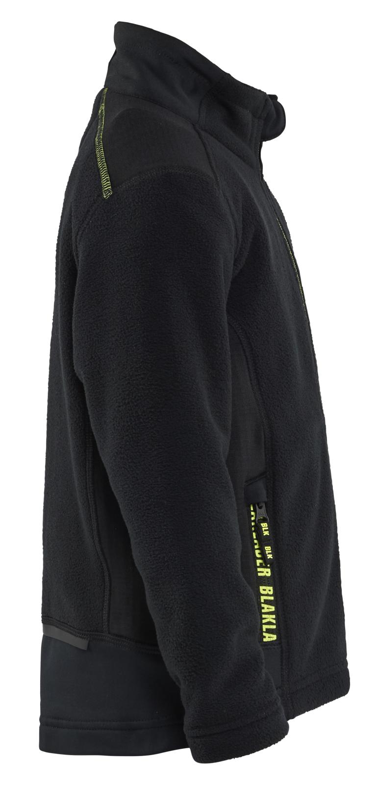 Blaklader Kinderkleding Kids jassen 52061010 Microfleece zwart-fluo geel(9933)