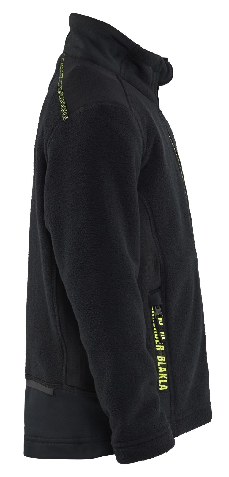 Blaklader Kinderkleding Kids jassen 52061010 Microfleece zwart-fluo geel(9933)
