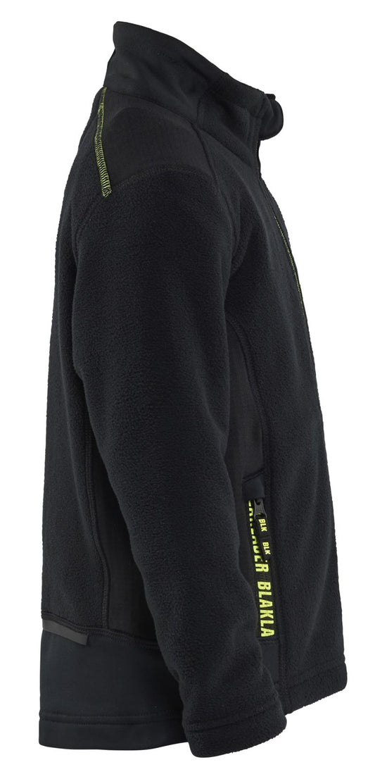 Blaklader Kinderkleding Kids jassen 52061010 Microfleece zwart-fluo geel(9933)