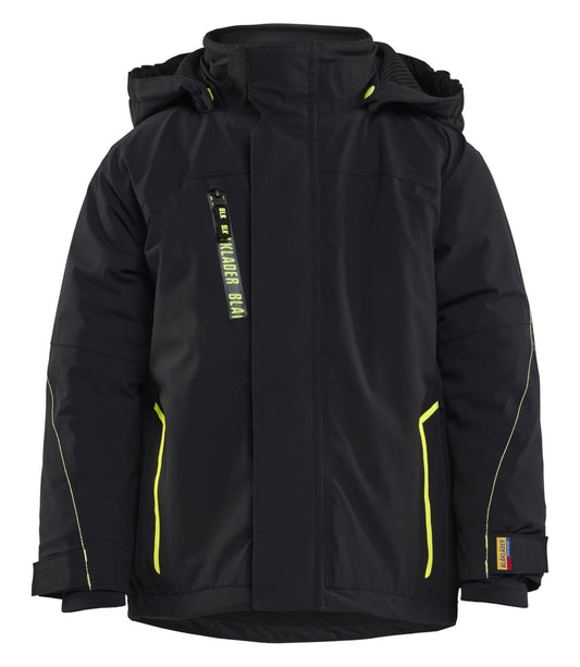 Blaklader Kinderkleding Kids Winterjas 52101917 Lichtgewicht 4-weg stretch zwart-fluo geel(9933)
