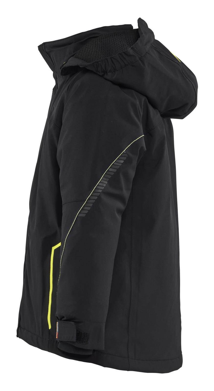 Blaklader Kinderkleding Kids Winterjas 52101917 Lichtgewicht 4-weg stretch zwart-fluo geel(9933)