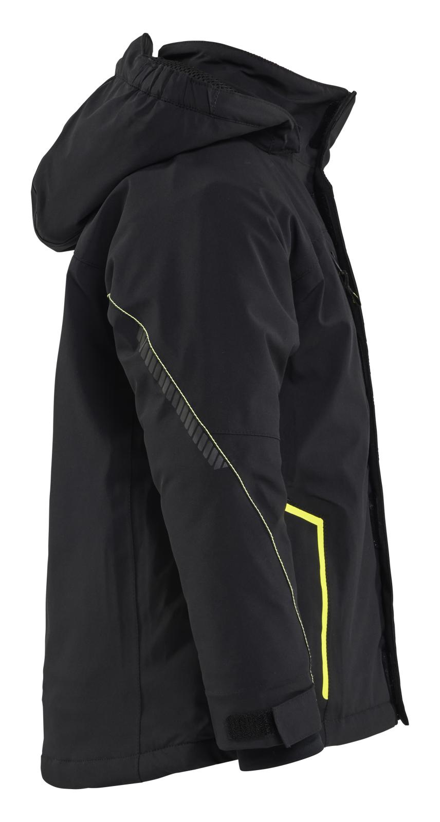 Blaklader Kinderkleding Kids Winterjas 52101917 Lichtgewicht 4-weg stretch zwart-fluo geel(9933)