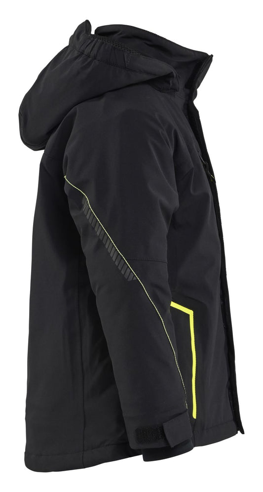 Blaklader Kinderkleding Kids Winterjas 52101917 Lichtgewicht 4-weg stretch zwart-fluo geel(9933)