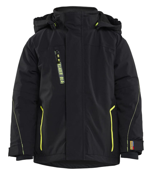 Blaklader Kinderkleding Kids Winterjas 52101917 Lichtgewicht 4-weg stretch zwart-fluo geel(9933)