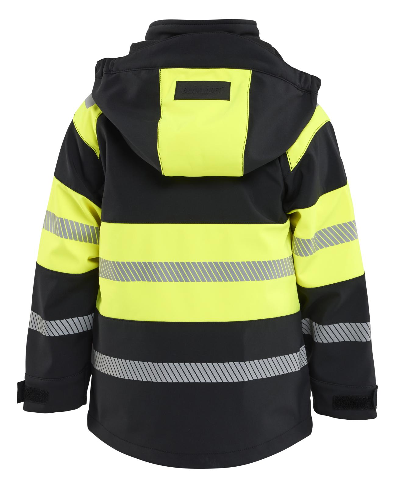 Blaklader Kinderkleding Kids Jack 52112513 Softshell zwart-fluo geel(9933)