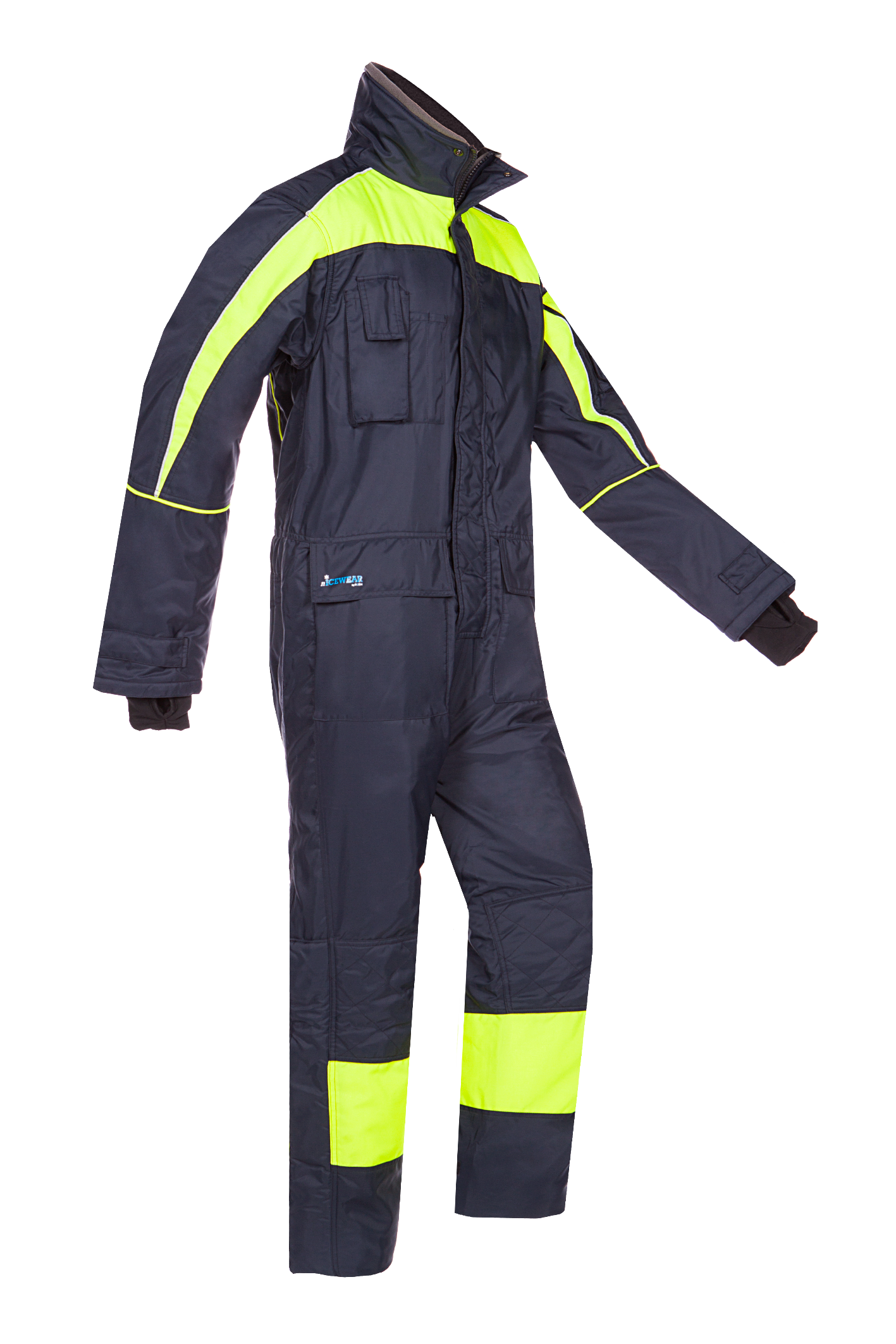Sioen Overalls Olmet fluo geel-marineblauw