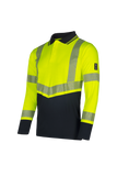 Sioen Poloshirts Arran Multinorm fluo geel-marineblauw