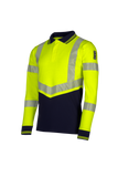 Sioen Poloshirts Ardva Multinorm fluo geel-marineblauw