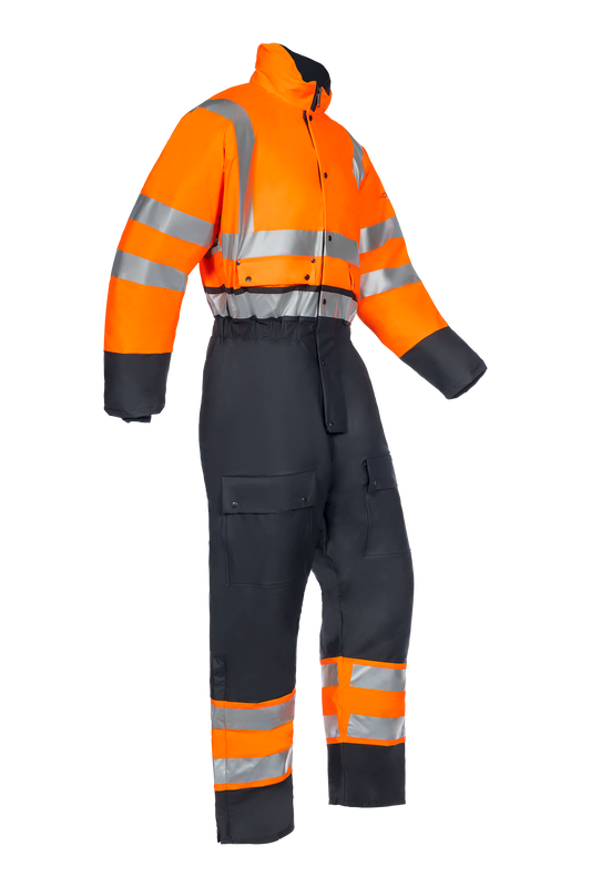 Sioen Overalls Rabaul  fluo oranje-marineblauw