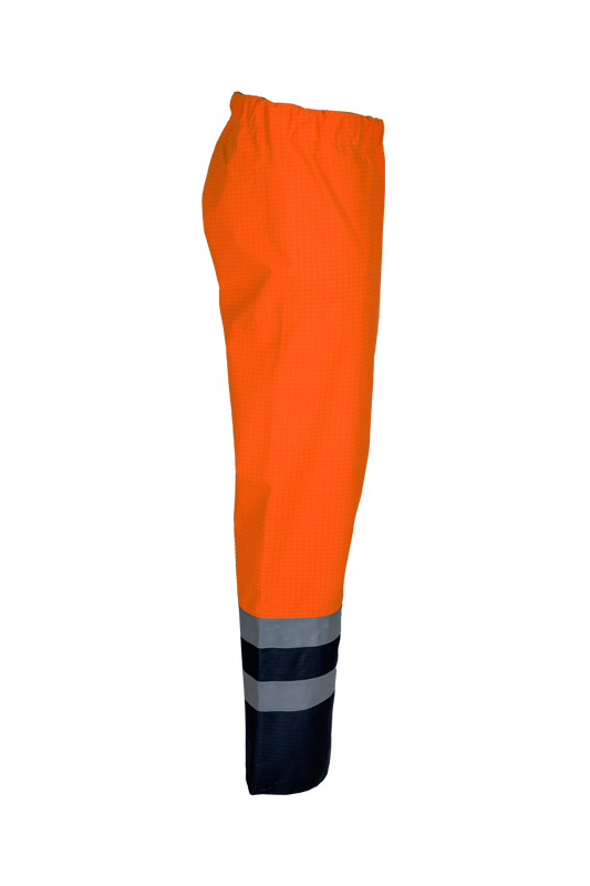 Sioen Regenbroeken Tielson 5874N3EF5 multinorm HiVis fluo oranje-marineblauw