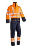 Sioen regenoverall Aksdal multinorm fluo oranje-marineblauw