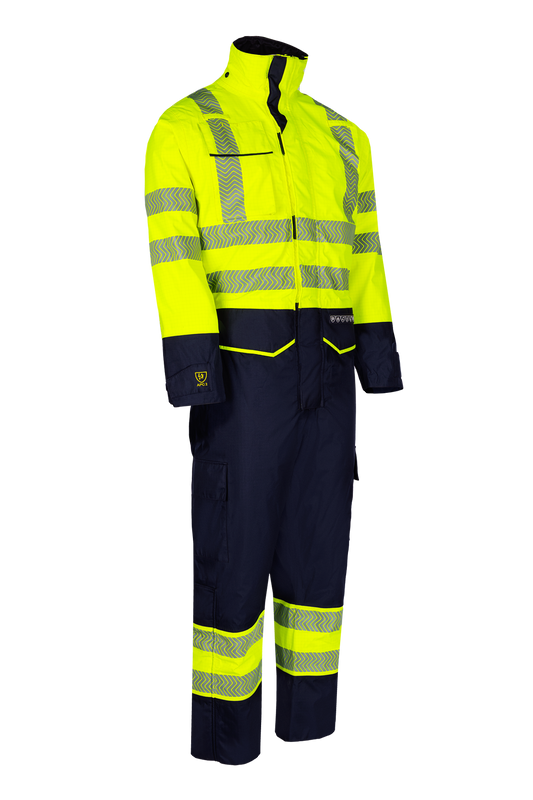 Sioen winter overall arc Bjordal multinorm fluo geel-marine