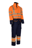 Sioen winter overall arc Bjordal multinorm fluo oranje-marineblauw