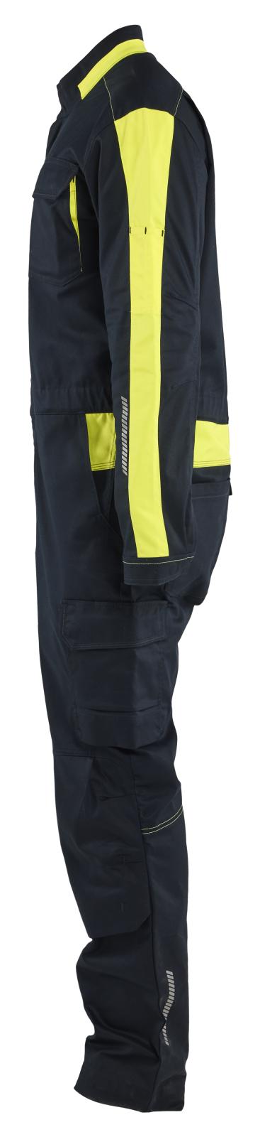 Blaklader Industrie/Service Industrie Overall 61441832 stretch donker marineblauw-fluo geel(8633)