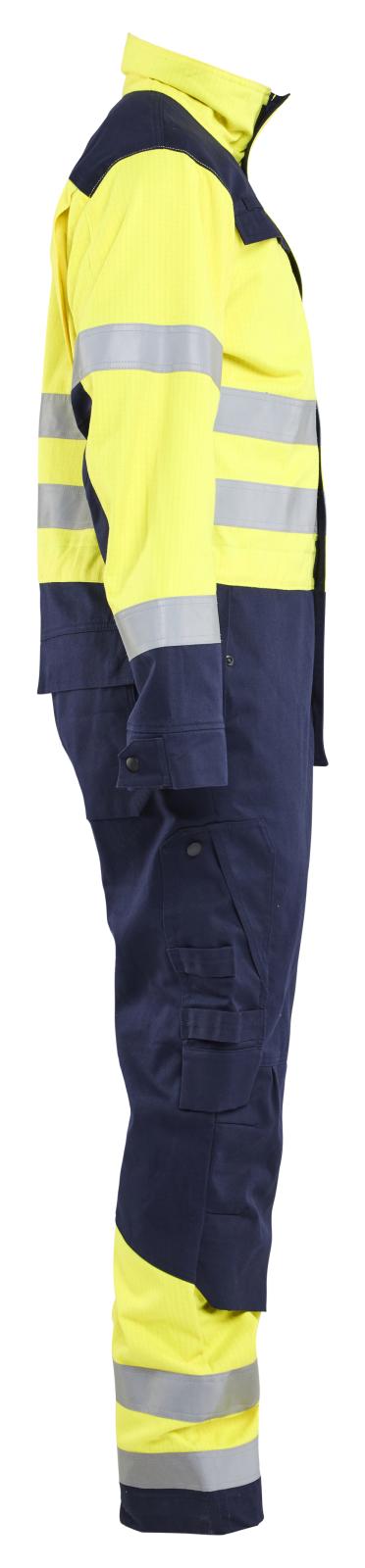 Blaklader Vlamvertragend Multinorm Overall 63791514 vlamwerend antistatsich chemie HiVis fluo geel-marineblauw(3389)