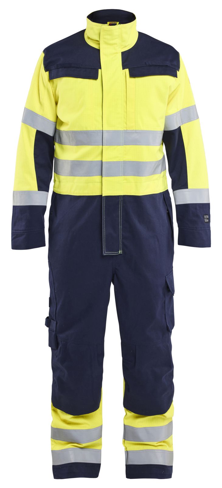 Blaklader Vlamvertragend Multinorm Overall 63791514 vlamwerend antistatsich chemie HiVis fluo geel-marineblauw(3389)