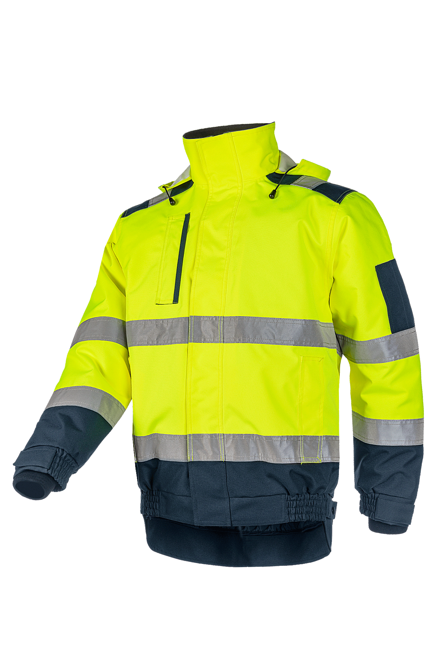 Sioen Jassen Croston HiVis fluo geel-marineblauw