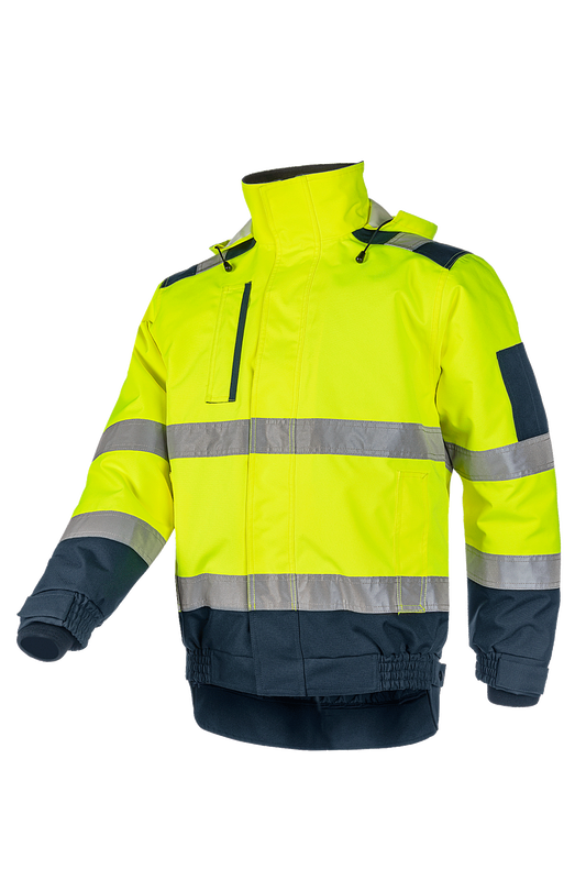 Sioen Jassen Croston HiVis fluo geel-marineblauw