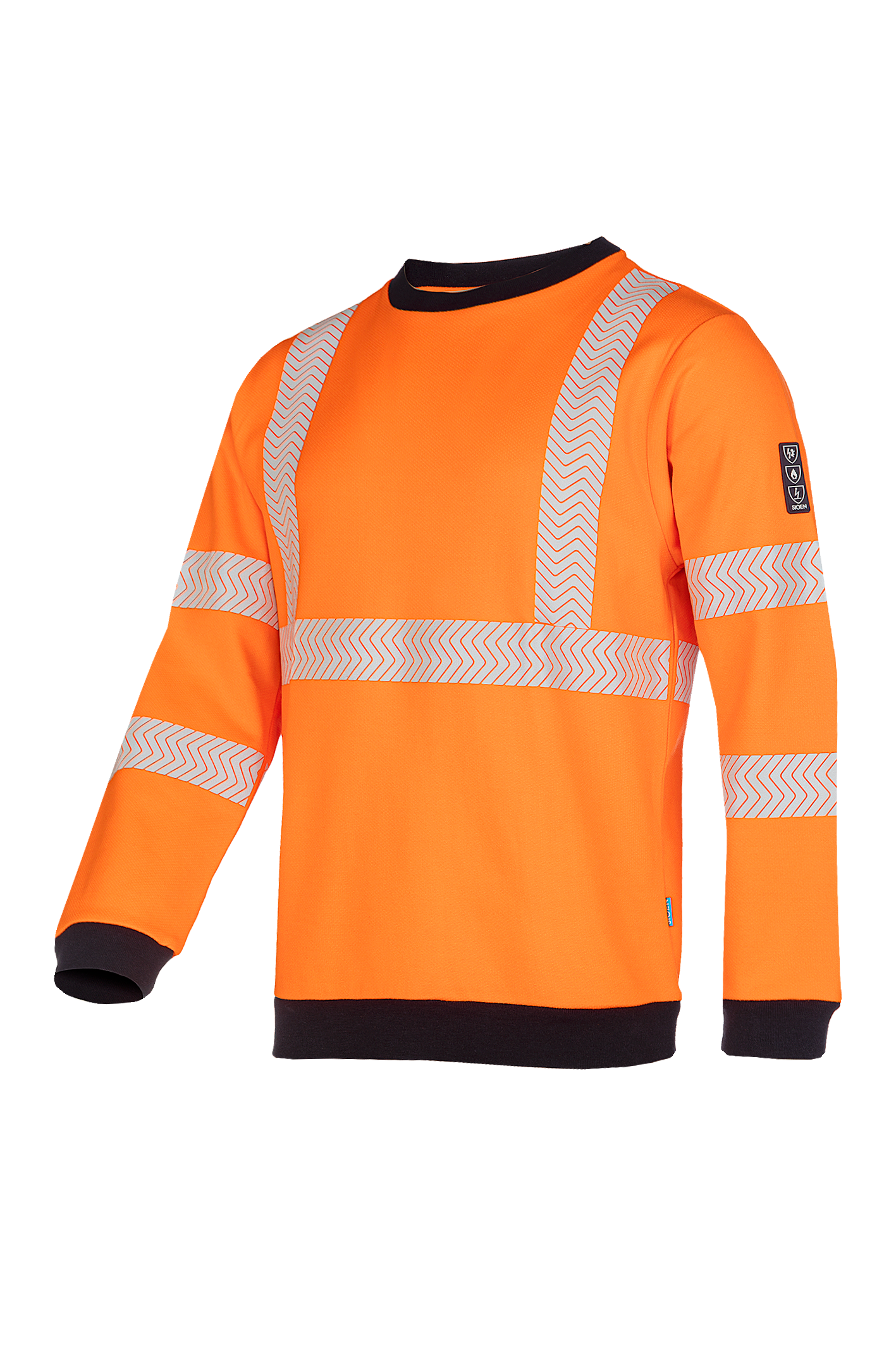 Sioen arc sweater Kurow multinorm fluo oranje-marineblauw