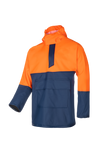 Sioen jas Staffin all weather fluo oranje-marineblauw