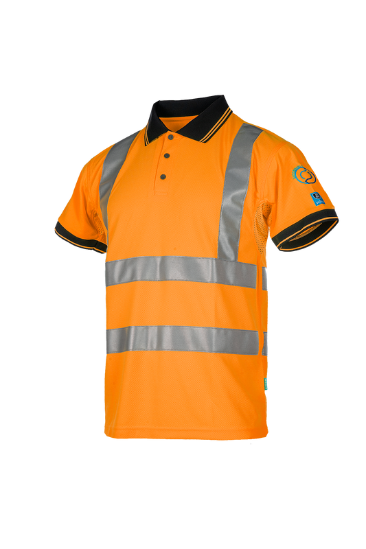 Sioen polo Broby HiVis fluo oranje