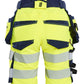 Blaklader High Vis Dames Shorts 70201648 4-weg stretch HiVis fluo geel-marineblauw(3389)