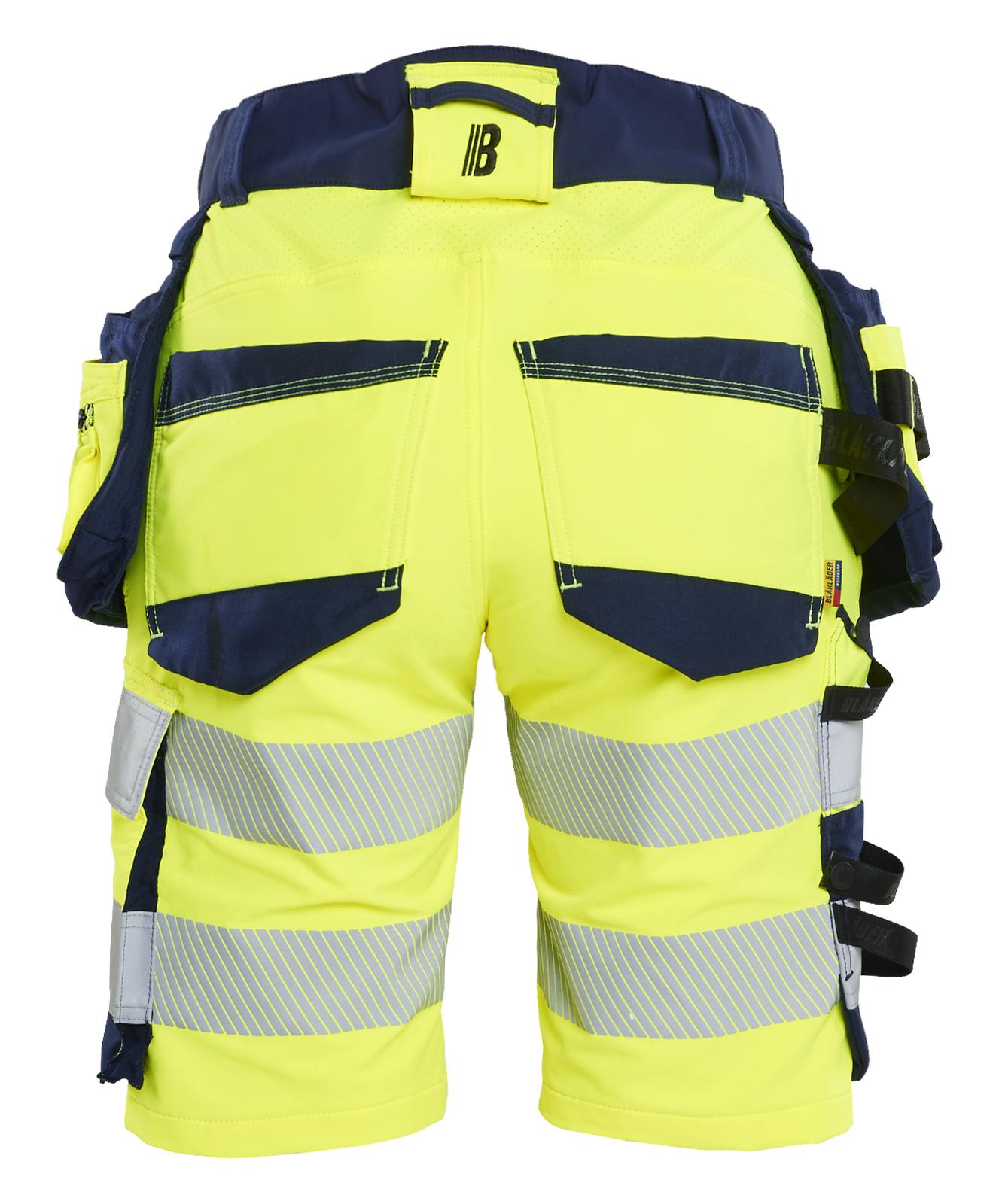 Blaklader High Vis Dames Shorts 70201648 4-weg stretch HiVis fluo geel-marineblauw(3389)