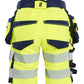 Blaklader High Vis 4-weg stretch Dames Shorts 70201648 HiVis fluo geel-marineblauw(3389)