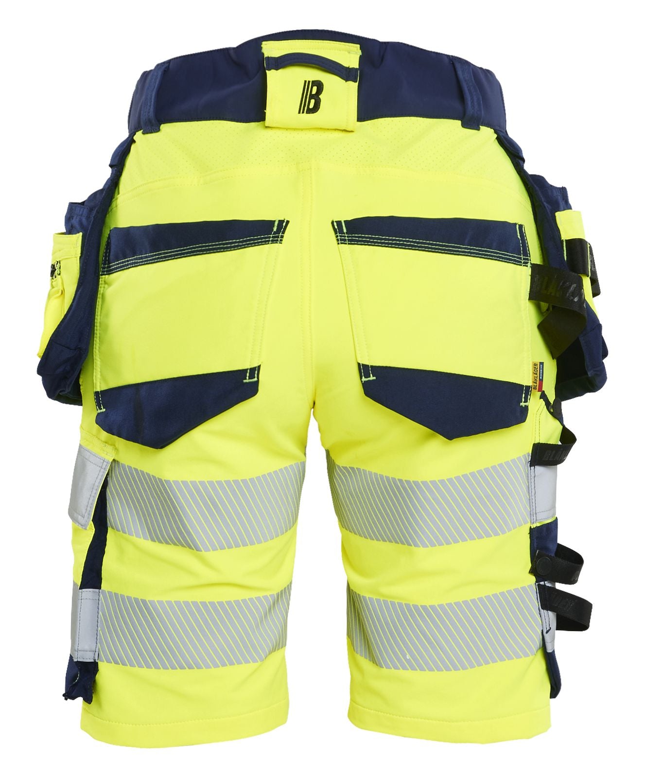 Blaklader High Vis 4-weg stretch Dames Shorts 70201648 HiVis fluo geel-marineblauw(3389)