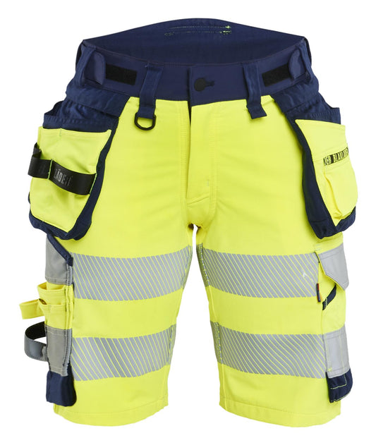 Blaklader High Vis Dames Shorts 70201648 4-weg stretch HiVis fluo geel-marineblauw(3389)