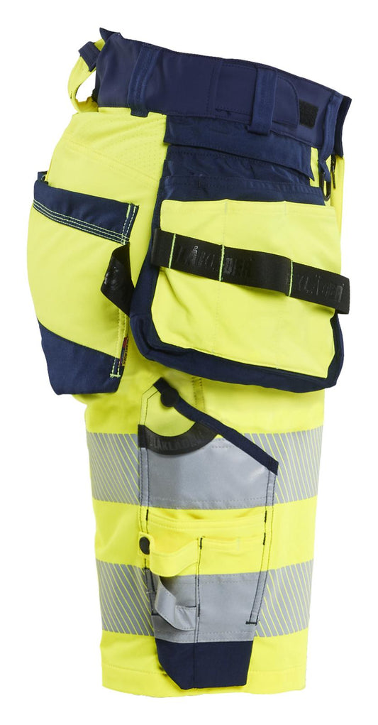 Blaklader High Vis Dames Shorts 70201648 4-weg stretch HiVis fluo geel-marineblauw(3389)