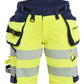 Blaklader High Vis 4-weg stretch Dames Shorts 70201648 HiVis fluo geel-marineblauw(3389)