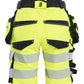 Blaklader High Vis Dames Shorts 70201648 4-weg stretch HiVis fluo geel-zwart(3399)