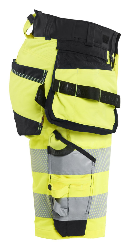 Blaklader High Vis 4-weg stretch Dames Shorts 70201648 HiVis fluo geel-zwart(3399)