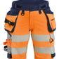 Blaklader High Vis 4-weg stretch Dames Shorts 70201648 HiVis fluo oranje-marineblauw(5389)