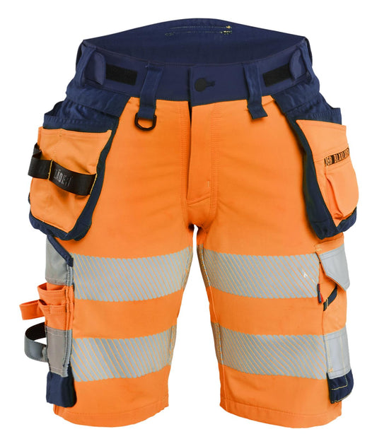 Blaklader High Vis Dames Shorts 70201648 4-weg stretch HiVis fluo oranje-marineblauw(5389)