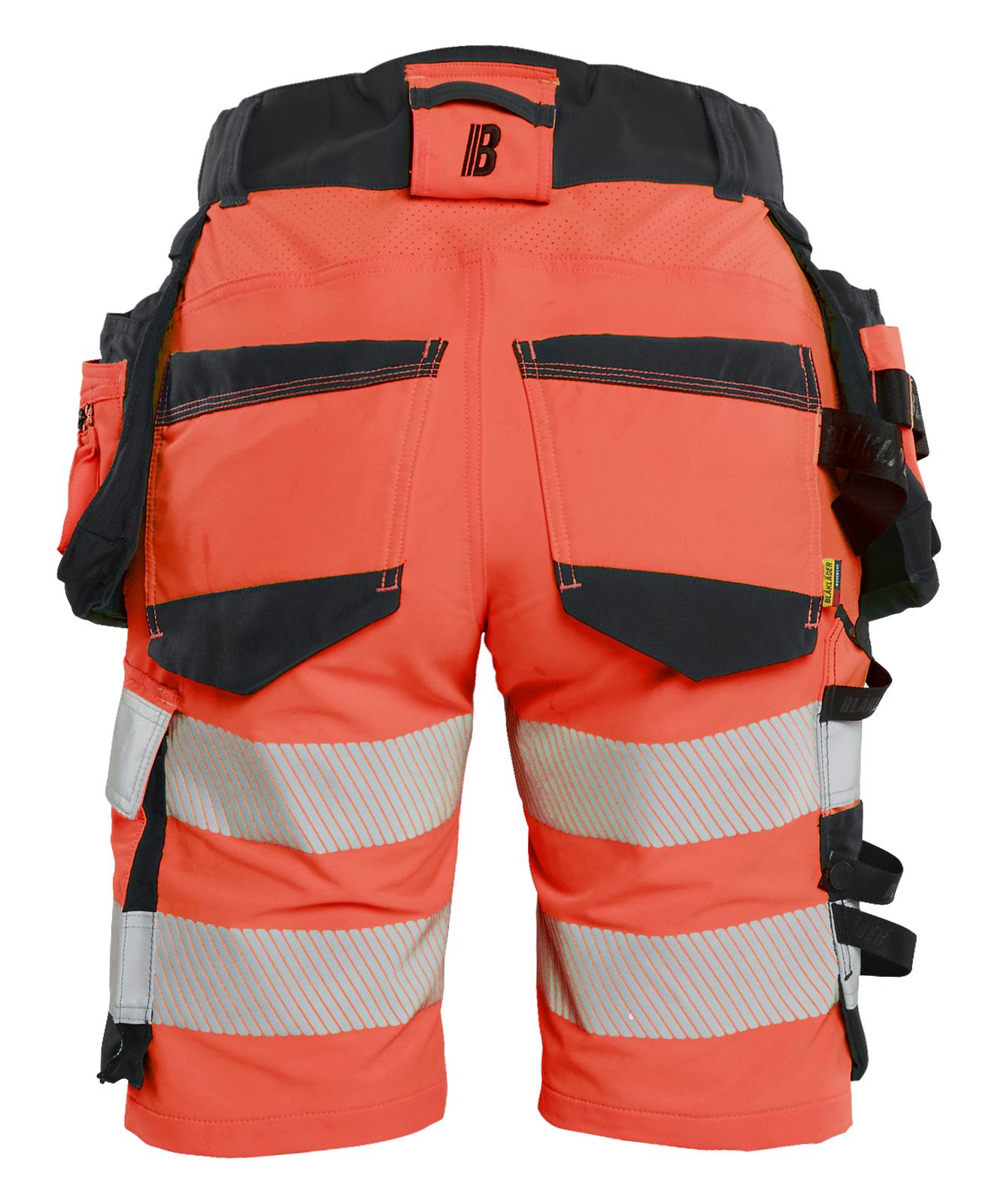 Blaklader High Vis Dames Shorts 70201648 4-weg stretch HiVis fluo rood-zwart(5599)