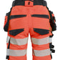 Blaklader High Vis 4-weg stretch Dames Shorts 70201648 HiVis fluo rood-zwart(5599)