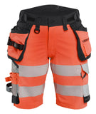 Blaklader High Vis 4-weg stretch Dames Shorts 70201648 HiVis fluo rood-zwart(5599)