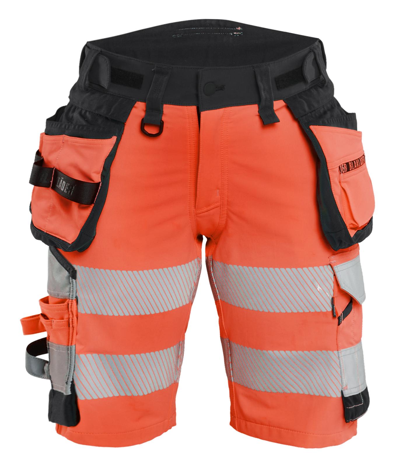 Blaklader High Vis Dames Shorts 70201648 4-weg stretch HiVis fluo rood-zwart(5599)