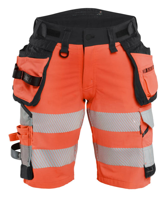 Blaklader High Vis Dames Shorts 70201648 4-weg stretch HiVis fluo rood-zwart(5599)