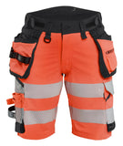 Blaklader High Vis Dames Shorts 70201648 4-weg stretch HiVis fluo rood-zwart(5599)
