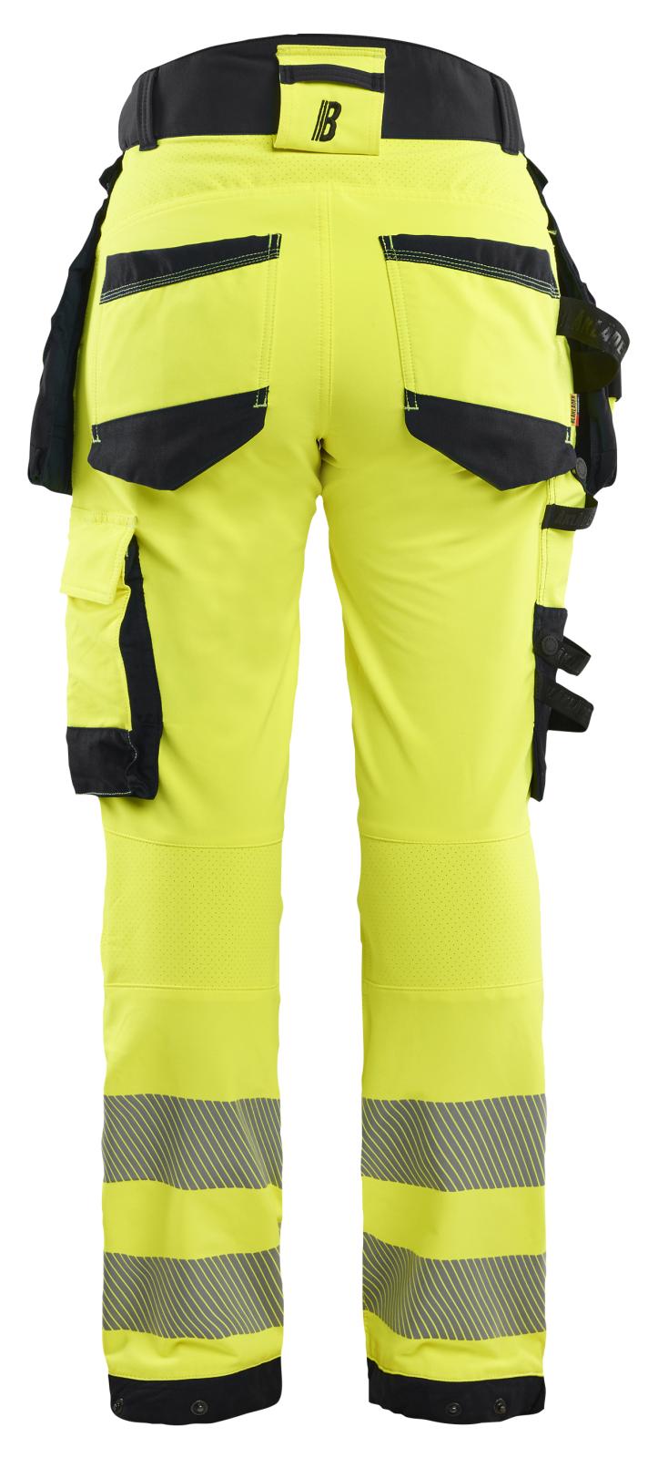 Blaklader High Vis Dames Werkbroeken 70221648 4-weg stretch HiVis fluo geel-zwart(3399)
